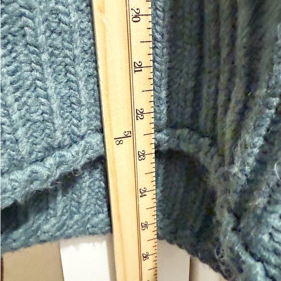 H&M Oversized Boxy Chunky Knit Sweater Dark Turquoise Size XL - Picture 11 of 12